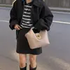 2026 Bolsa de Ombro Único Moda Transfronteiriça Bolsa de Palha Cor Sólida Texturizada Bolsa Feminina Casual para o Dia a Dia Bolsa Transversal