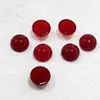 Acessórios de Joalheria Redondos com Fundo Plano e Superfície Curva de Ágata Vermelha Natural do Fabricante, Acessórios de Calcedônia Vermelha, Pingentes de Contas Semicírculo para DIY
