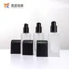 Mancha 30ml Botella de Vidrio Mate Base de Maquillaje Líquida Cosméticos Loción Protectora Cabeza de Bomba Botella Perfume Cabezal de Spray Intercambiable