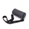 2024 Nueva Bolso de Hombro de Cuadros Diario Bolso Cruzado para Hombre Bolso Pequeño Cilíndrico Tendencia Casual Avanzada Bolso Retro
