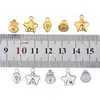 Colgante Pequeño Tridimensional Color Dorado Galvanizado al Vacío Conservador del Color Bolsa de la Suerte Estrella Colgante Exquisito Acero Inoxidable Accesorios de Joyería DIY