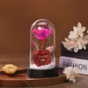 Flor Eterna Transfronteriza Rosa Brillante Día de San Valentín Rosa de Amor Regalo Adorno de Cúpula de Vidrio para el Hogar Diario