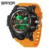 Reloj Sanda para Hombre y Mujer Doble Pantalla Deportivo Resistente al Agua para Exteriores Reloj Electrónico Impermeable para Escalada Reloj Multifuncional para Estudiantes para Hombre