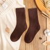 Calcetines de Otoño e Invierno para Mujer, Gruesos con Forro Polar, de Caña Media, Calcetines Ery para Mujer, Color Sólido, Invierno, Gruesos de Rizo, Casuales para Mujer