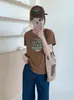 Venta Directa desde la Tienda de las Trece Líneas: Camiseta de Algodón con Estampado de Copos de Nieve, Manga Corta, Cuello Redondo, Adelgazante, Versátil, Bestseller de Verano en Tiendas Físicas