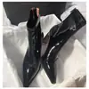Botas Delgadas de Tacón Alto Chuyuji, Botas Elásticas, Punta Fina, Cierre Trasero, Estilo Sexy Otoño e Invierno, Botines Cortos Llamativos para Mujer