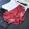 [Rojo Ancola] 880# Ropa Interior Roja Grande de Año Nuevo Malla de Encaje Seda de Hielo Ropa Interior Roja