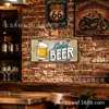 Placa de Lata Retro para Cerveja Pintada a Ferro para Comércio Exterior 15x30cm Placa de Decoração para Bar Sinal de Cerveja Decoração de Parede de Metal