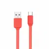 Cable de Datos Tipo-C Rojo Personalizado Cable de Carga Rápida 2A Cable USB Plano Adecuado para Auriculares Bluetooth Cable de Carga para Teléfono Móvil
