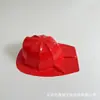 Halloween Pvc Blister Material Chapéu Vermelho de Aviso de Fogo Chapéu de Bombeiro Chapéu de Brinquedo para Crianças Festa Festa Venda Direta da Fábrica