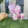 5 Orquídeas Phalaenopsis de Haste Curta Impressas em 3D, Flores Artificiais, Flores Falsas para Casamento e Decoração de Casa, Atacado