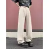 Calça de terno com cinto de designer de verão, calça reta casual solta da moda, calça de perna larga versátil de alta qualidade para homens