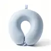 Almohada en forma de U de espuma viscoelástica de rebote lento, almohada cómoda de soporte para el cuello, almohada para cabeza y cuello para siestas en la oficina, almohada portátil en forma de U para viajes