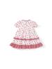 Novo Vestido Floral de Verão 2026 para Crianças, Vestido de Menina, Estilo Coreano Doce com Mangas Bufantes