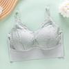 Renda Costas Bonitas Top Feminino de Amarrar no Peito Para Usar por Cima Por Baixo Peça Única Bojo Fixo Suporte Superior Colete Push-Up Roupa Íntima