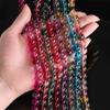 Cuentas de Cristal Fantasma de Vidrio de Colores Accesorios para Joyería DIY Cuentas de Cristal con Agujero Recto Cuentas Semi-Terminadas Listas para la Venta