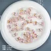 Ding Yi Gradiente Dorado Nube Espolvoreando Oro Circonita Rosa Claro Acrílico Galvanizado Cuentas DIY Cadena para Teléfono Móvil Accesorios