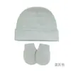 Gorro y Manoplas para Bebé Algodón Infantil Gorro Guantes Set Anti-arañazos Gorro de Hospital para Recién Nacido