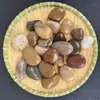 Piedras de Flor de Lluvia Multicolor en Stock, Guijarros para Pavimentación de Jardín, Guijarros de Río, Paisajismo de Acuarios, Guijarros de Colores Pulidos Negros y Blancos