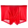 Oferta Especial de Liquidación Aleatoria Bala Separada Ropa Interior para Hombre Seda de Hielo Transparente Caja Escrotal Calzoncillos Tendencia Sexy