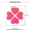 Colgante de Acero Inoxidable con Ojo de Diablo en Forma de Corazón Estilo Europeo y Americano para Mujer, Collar de Trébol de Cuatro Hojas Estrella y Luna, Colgante de Joyería de Acero de Titanio