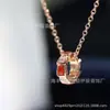 Collar Óseo de Serpiente Inteligente Baojia Anillo Único Diamante Fritillaria Calcedonia Roja Malaquita Cadena para Clavícula Simple Europea y Americana Marca Grande