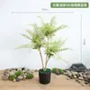 Árbol de helecho de simulación nórdica en maceta planta verde artificial decoración jardinería interior decoración de suelo del hogar paisajismo planta biónica