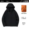 Ropa de trabajo softshell con capucha y logo estampado, chaqueta forrada de forro polar, adecuada para reuniones de grupo universitarias, para usar en otoño e invierno, tanto para hombres como para mujeres