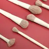 Conjunto de Pincéis de Maquiagem de 10 Peças com Ângulo Zero, Conjunto Completo de Pincéis para Sombra e Lábios com Cerdas Macias, Pincel para Blush e Contorno do Nariz, Ferramentas de Maquiagem, Em Estoque para Atacado