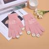 Luvas Grossas de Inverno Sem Dedos Antiderrapantes, Quentes e Resistentes ao Frio, Compatíveis com Tela de Toque, Estilo Novo, Luvas de Pelúcia para Estudantes