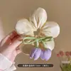 2025 novo flor de tulipa anel de cabelo de cólon grande alta elasticidade volume de cabelo da parte de trás da cabeça corda de cabelo fofa acessórios de cabelo versáteis