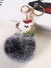 Llavero con bola de pelo de unicornio esmerilado de colores, colgante de unicornio de peluche de colores, accesorio para bolso de mujer