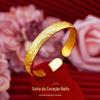 Pulseira Vietnam Shajin Baifu Sutra do Coração Latão Banhado a Ouro Vintage Abertura Escritura Gravada Moda Acessórios Pulseira Feminina