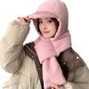 Outono/Inverno 2026 Chapéu Cachecol de Algodão com Penugem à Prova de Vento Chapéu Aquecedor de Pescoço Integrado Moda Quente Chapéu de Inverno Atacado Chapéu Lei Feng Feminino