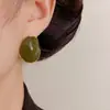 Brincos Redondos Irregulares Gota de Óleo Simples Moda Retrô Francesa Brincos de Design Único Levemente Luxuosos Personalizados Atacado