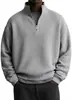 Jaqueta Americana de Nova Moda Transfronteiriça de Peso Pesado Cor Sólida Gola Alta Manga Longa Masculina Simples Moda Masculina Casual Esportiva Moletom Masculino
