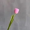 Tulipanes Hidratantes, Flores Artificiales, Ramos Táctiles de Doble Pétalo, Flores Falsas Húmedas de Alta Gama, Tulipanes para Decoración del Hogar