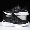 Colección de otoño transfronteriza nueva: zapatillas chunky que aumentan la altura, zapatillas atléticas casuales Black Warrior de New Balance, zapatillas de malla transpirables con suela gruesa