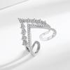 Anillo de corona de ángel micro-ojo de gran venta en Europa y Estados Unidos, anillo ajustable, anillo con diseño de boca viva, joyería de mano al por mayor