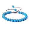 Pulseira Feminina Popular de Pedras Naturais Olho de Tigre 6mm da Amazon, Pulseira com Pingentes Tecida à Mão, Venda Quente