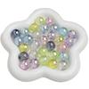 Dingyi 10-12 Perlas Estrella Ópalo Luna Fría Resina Galvanizada Agujero Pasante Perlas Sueltas Sin Rayaduras Accesorios para Cadena de Teléfono Móvil DIY