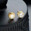 Pendientes Populares Transfronterizos para Hombres, Versátiles, de Alta Gama, de Nicho, Pendientes de Lujo Ligero, Accesorios, Pendientes de Moda Personalizados con Diamantes Completos para Mujeres