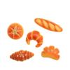 Bolsa simulada de cuerno de buey comida para jugar caricatura crema pegamento accesorios hebilla zapatos de agujero accesorios decorativos de resina joyería diy clip para el cabello