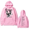 Tamaño Europeo TransfronterizoSudadera con Capucha de Hip Hop del Rapero Tupac 2Pac Moda Masculina H