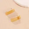 Fabricantes diretos brincos retangulares acessórios para joias diy brincos geométricos banhados a prata 925