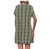 2026 Ropa de Mujer Nueva Transfronteriza Europea y Americana Primavera y Verano Vestido Casual de Moda Estampado con Mangas de Murciélago Cuello Redondo Holgado