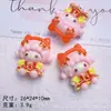 Nuevo Lindo Gatito de Dibujos Animados DIY Pegamento Crema Funda para Teléfono Pasador Goma para el Cabello Flor para Zapatos Colgante Materiales de Joyería de Resina