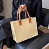 Bolso de Fieltro de Moda, Gran Capacidad, Bolso Tote Hecho a Mano de Alta Gama, Bolso de Compras Sencillo Personalizado, Bolso de Mano Popular