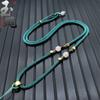 Cuerda colgante de jade Hetian de alta calidad material de semilla natural Cuerda de collar de granate de jade cuerda de cuello colgante tejida a mano