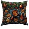 Capa de Almofada Atmosfera de Natal Amazon Papai Noel Casa Cena de Neve Estampada Almofada Decorativa para Sofá Mesinha de Cabeceira